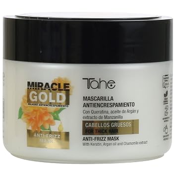 Tahe Miracle Gold Frizz Control Mask for Thick Hair, 300 ml