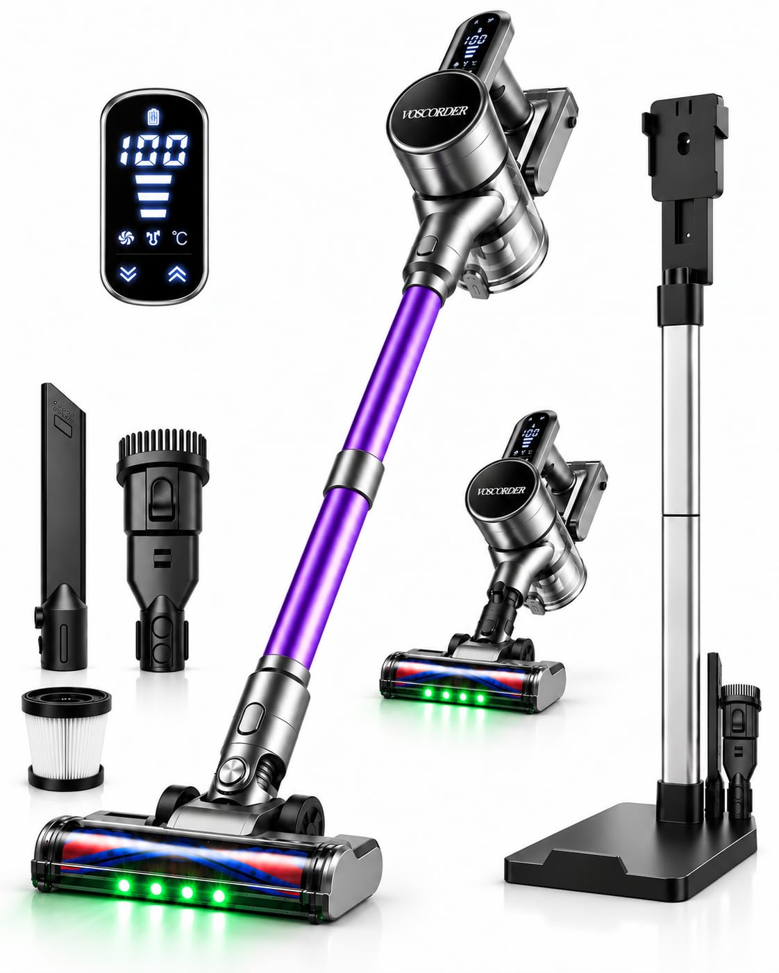 Amazon | VOSCORDER 掃除機 コードレス【700W・60000Pa強力吸引】自走