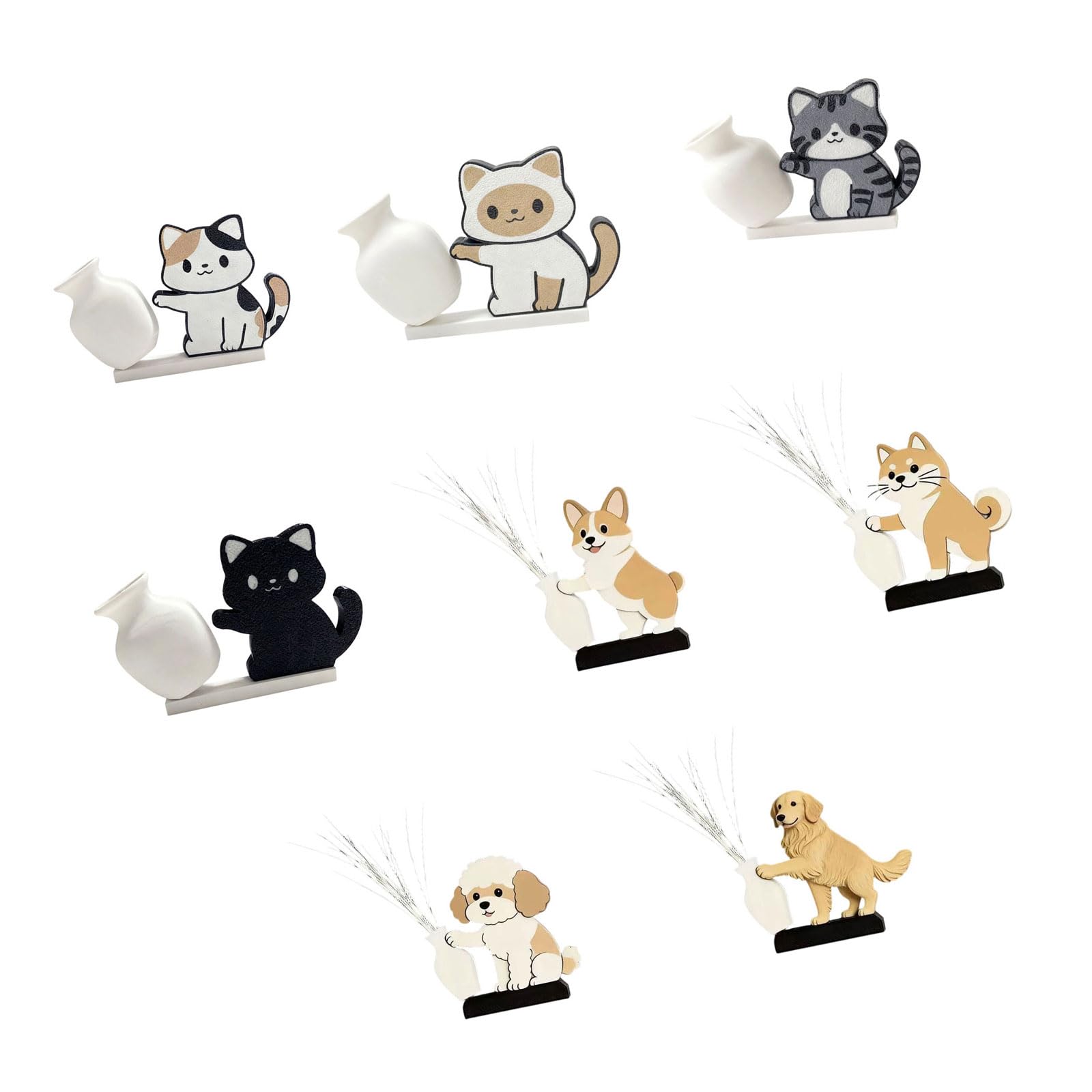 Oxxggkao Refrigerator Magnets Cats Vase Fridge Magnet, Locker Lovely Decorative Magnet for Whiteboard, Fridge, Map, Kitchen Refrigerator