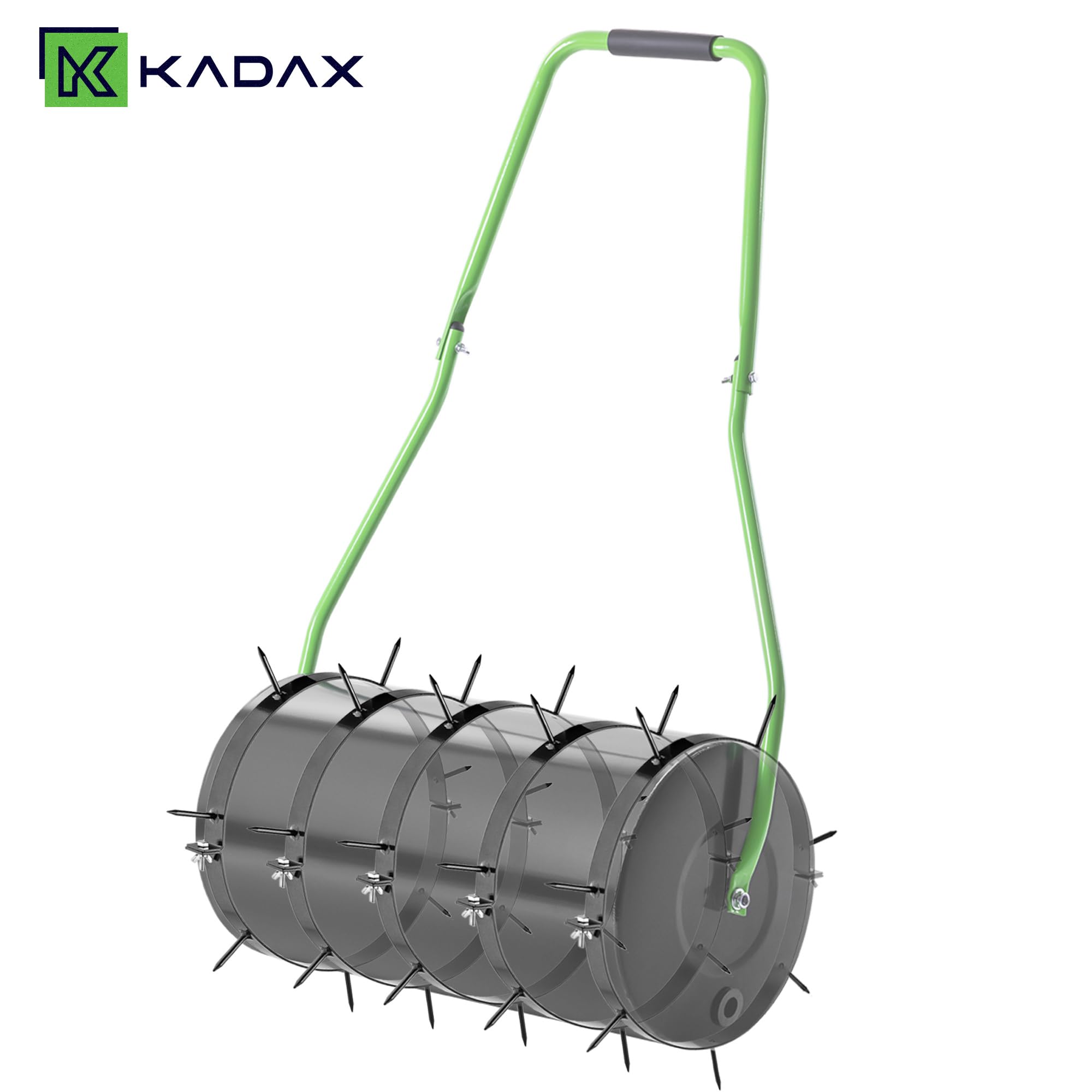 KADAX Juego de 5 picos de 31 – 33 cm de diámetro, accesorio de aireación para césped con púas de acero pulverizado de 6 cm de largo, aireador de césped, accesorios para rodillos