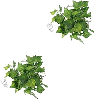 POPETPOP Plantas Verdes Decoração Verde Répteis 2 Pçs Planta Artificial Rattan Plantas Artificiais Falso Verde Planta Pendurada Tira De Videira Videira Réptil Selva Videiras Selva Videiras