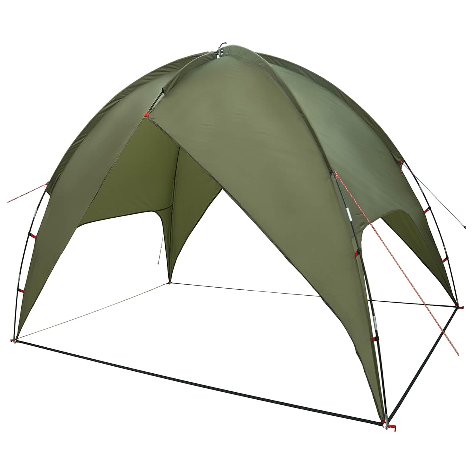 Campingzelt, Kuppel, Grau und Orange, wasserdicht
