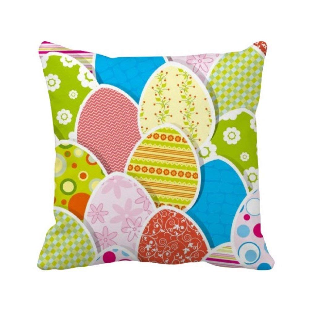 Housse de coussin de Pâques motif œufs colorés pour raviver rapidement un canapé terne