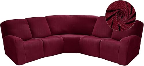 Funda de sofá esquinero, funda seccional elástica de terciopelo, protector de sofá de esquina reclinable, funda de sofá esquinero para sillón
