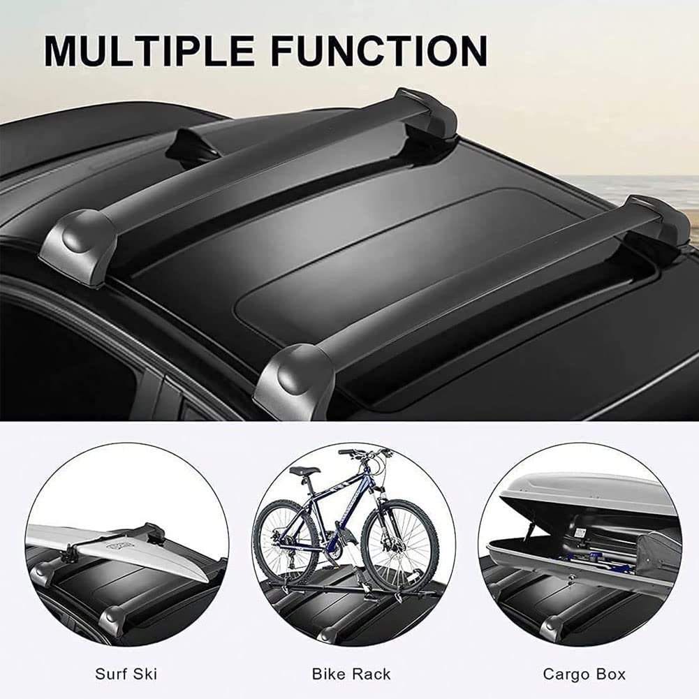 Bagażnik dachowy do samochodu Poprzeczki poprzeczne, Auto poprzeczka Szyny nośne Bagażnik dachowy Top Racks Aluminiowy rowerowy bagażnik dachowy do Cargo Top Ski Snowboard
