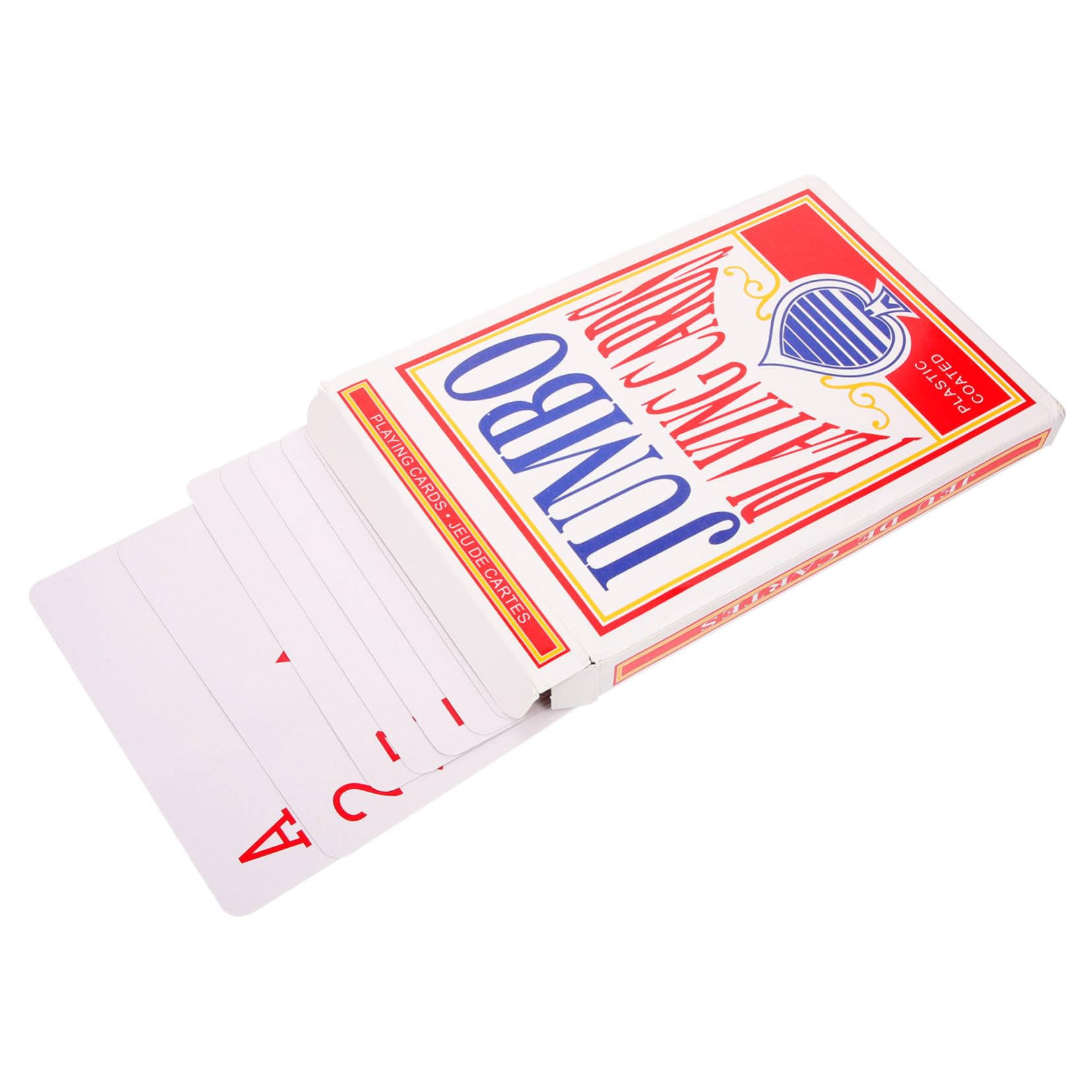 Juego de Cartas de Póker Gigante para Adultos, Cartas de Papel Fáciles de Guardar y Llevar, Ideales para Juegos de Mesa y Viajes, 1 Set