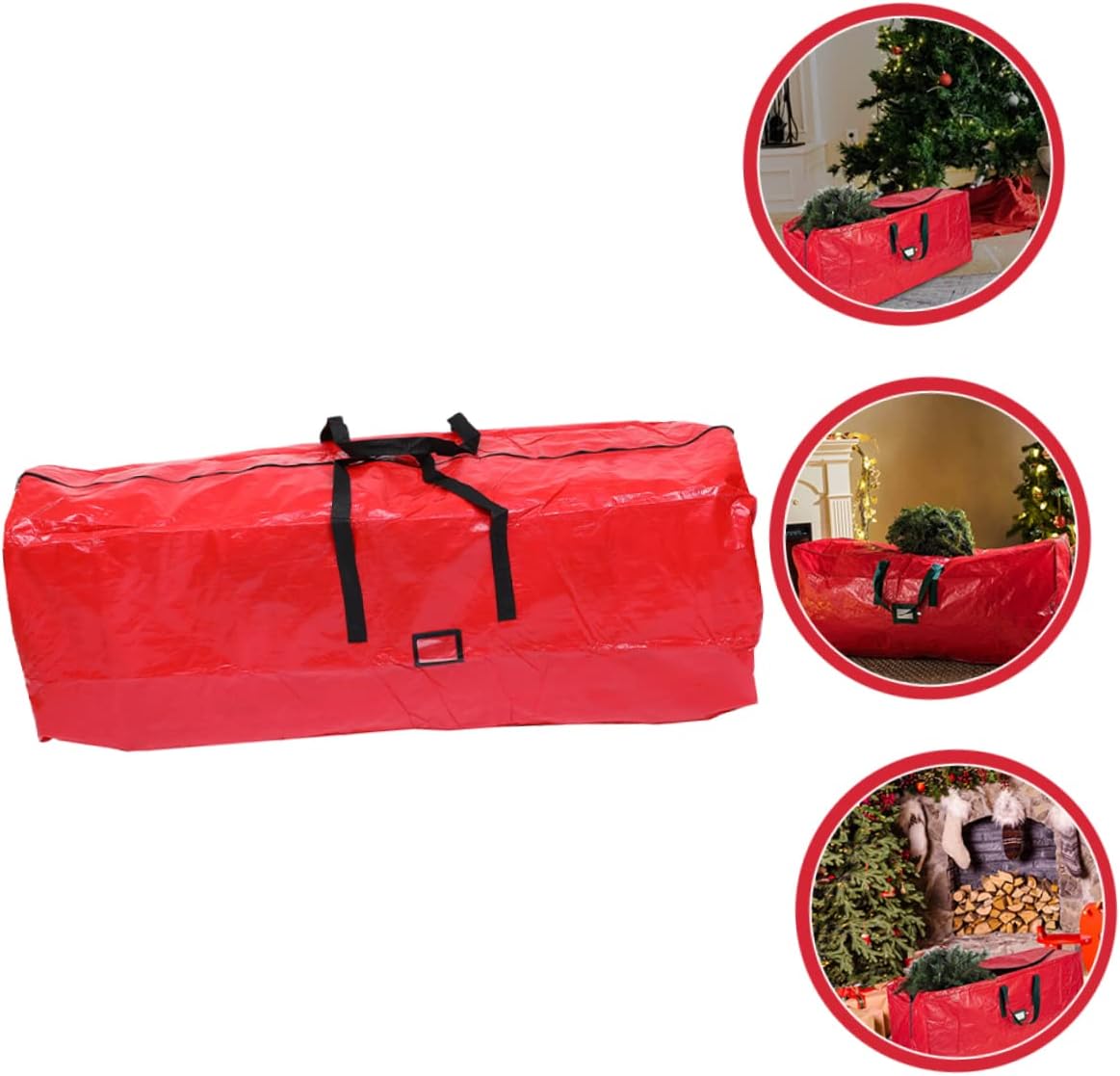KOMBIUDA Christmas Tree Storage Bag Zippered Holiday Tree Container Carry Handles Capacity for Christmas Decorations and Household Items
