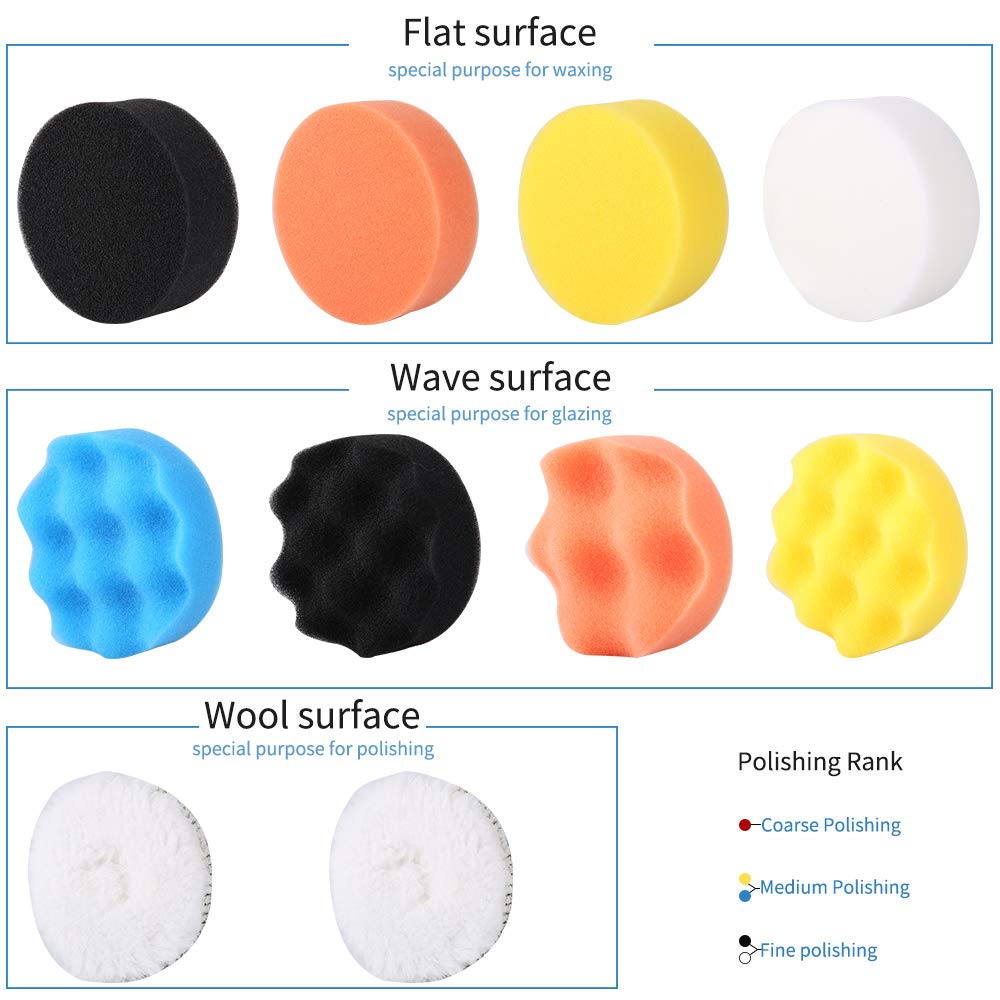 Cuscinetti Lucidatura 150mm Cuscinetti Lucidatura In Feltro Di Lana 150 Mm - 8 Pezzi Per Levigatrice Orbitale, Lucidatura Vernice E Metallo Pasta Lucidante Feltro - Foto 8