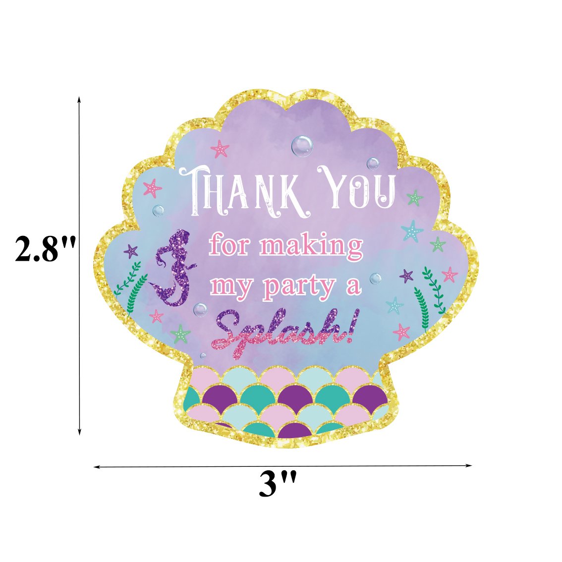 Buy Yaaaaasss! 48pcs Mermaid Stickers for Baby Shower Mermaid Birthday