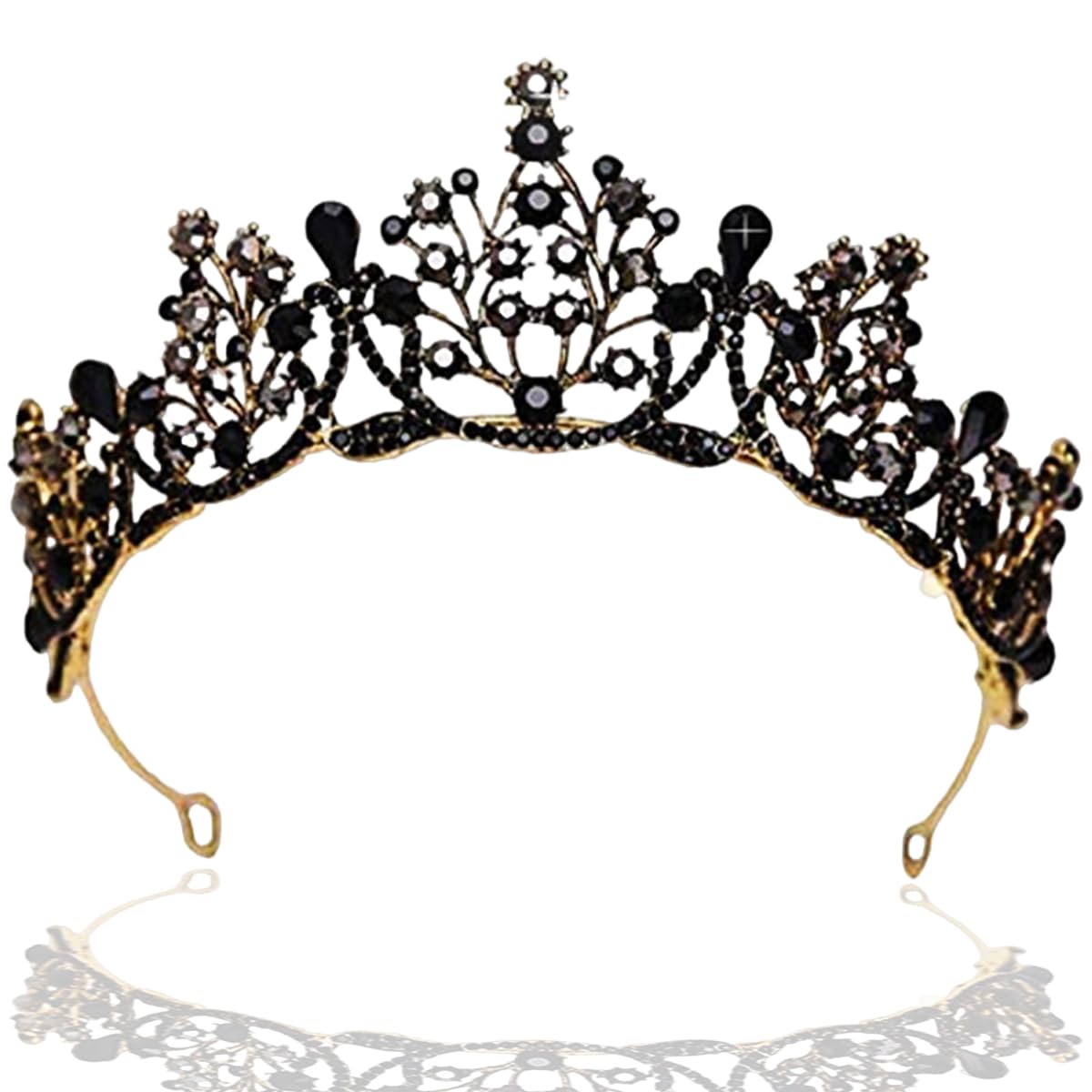 Tiara Hair Ornaments, Bridal Tiara, Wedding Headwear, Crystal Princess Crown, for Girls, Women, Wedding, Bridal Crown, Ball, Pageants, Princess, Birthday Party, Christmas (Silver
