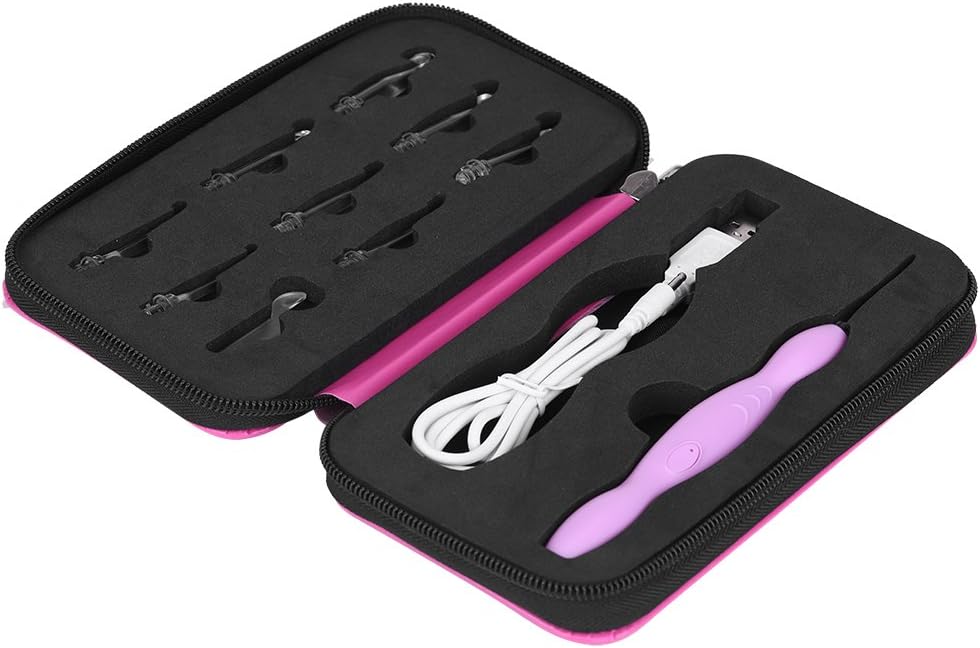 LED Crochet Hook Set 9 in 1 Illuminated Crochet Hooks Complete Set USB