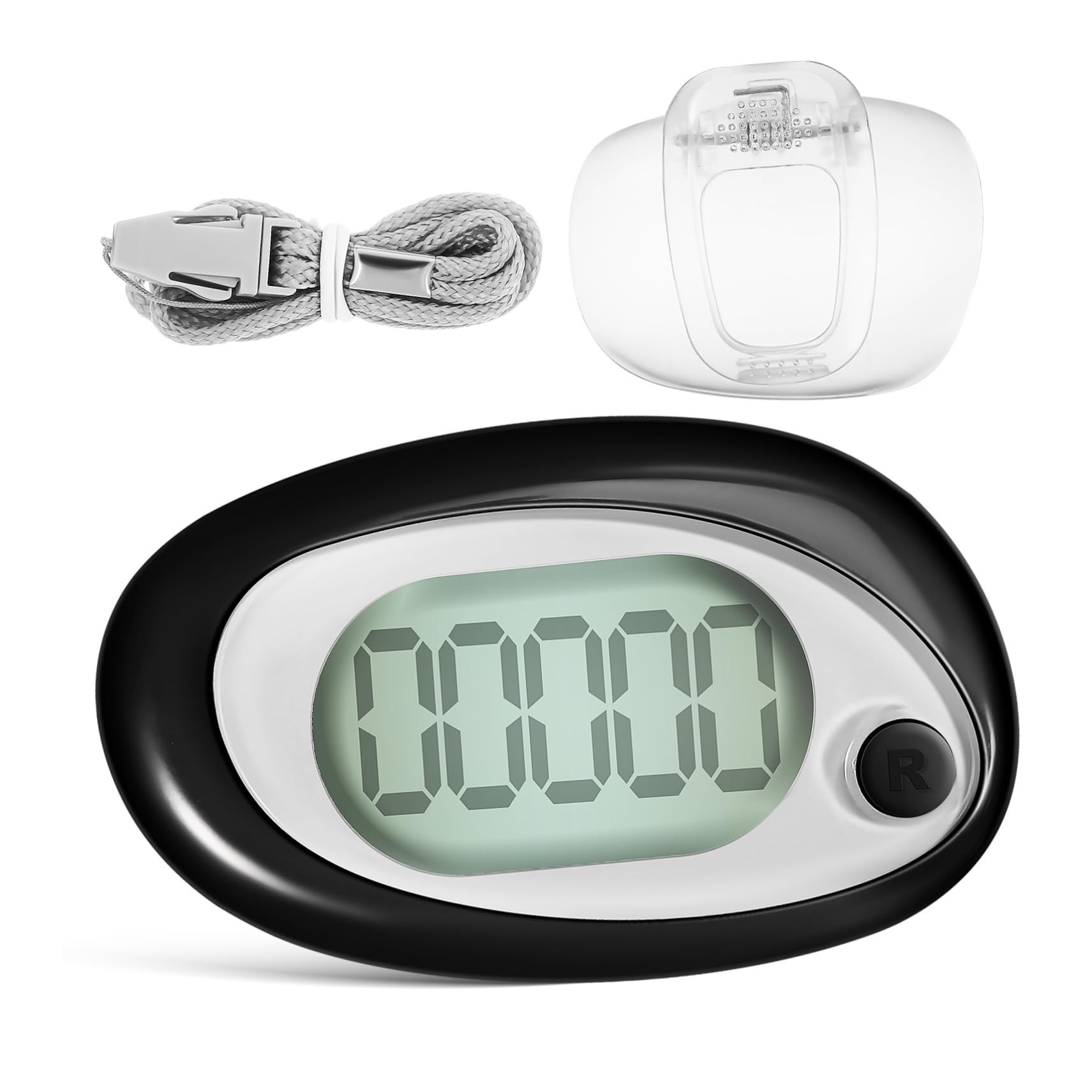 SUPVOX Reusable Fitness Pedometer Counter Clip Accurate Step Counter for Hiking Sports