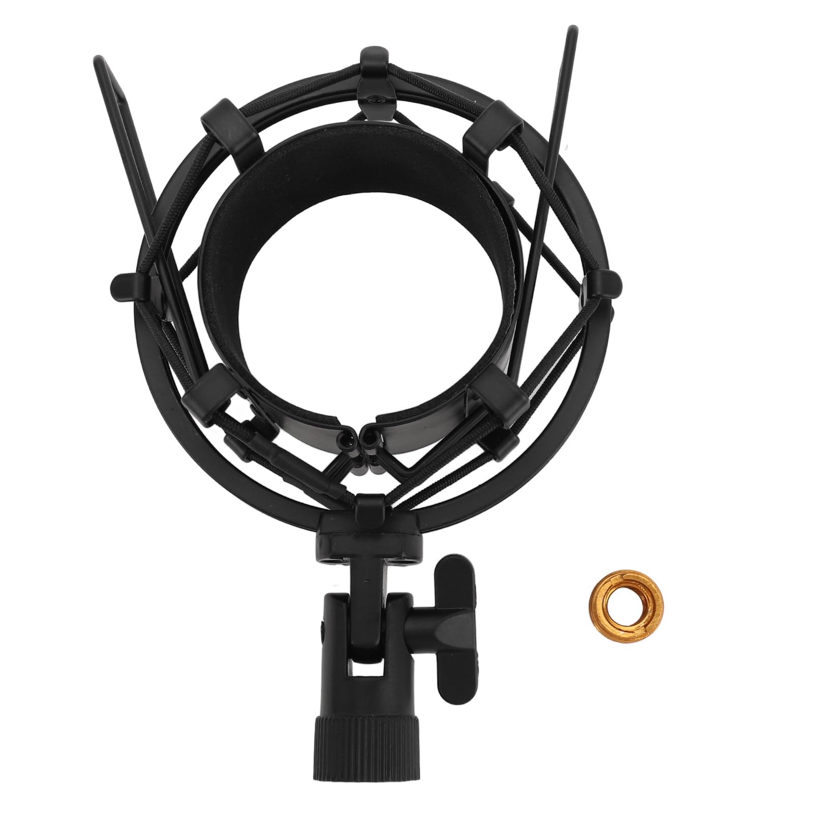 65mm Anti Vibration Microphone Shock Mount, Mic Holder for 55 65mm Diameter Studio Mic, Aluminum Alloy Material with 5/8 to 3/8 Convert Adapter, Isolation from Noise