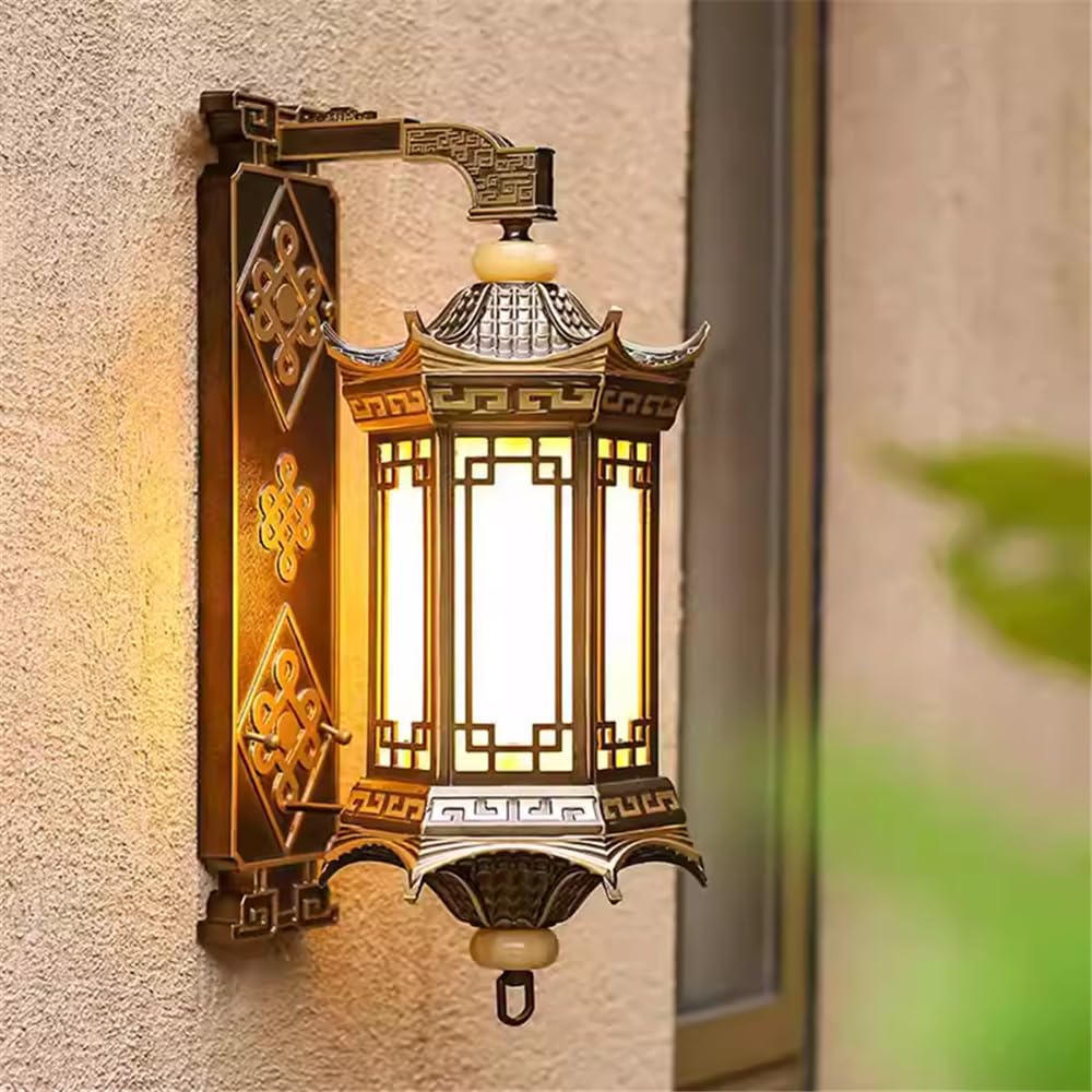SMCCYYSD Contemporary LED Outdoor Wall Lamp Electric Simplicity Waterproof Balcony Hallway Courtyard Villa Gate Hotel (T H55CM Electric)