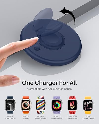 Miniatura 4 de Diseñado para cargador de Apple Watch, cargador magnético portátil para iWatch con cable de carga, soporte de cargador plegable de reloj rápido para