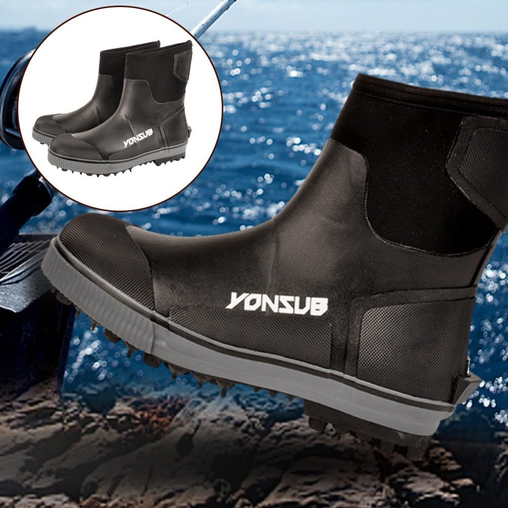 Zapatos acuáticos de neopreno para hombres y mujeres, botas de arrecife antideslizantes de secado rápido con clavos de acero, calzado para exteriores a prueba de frío