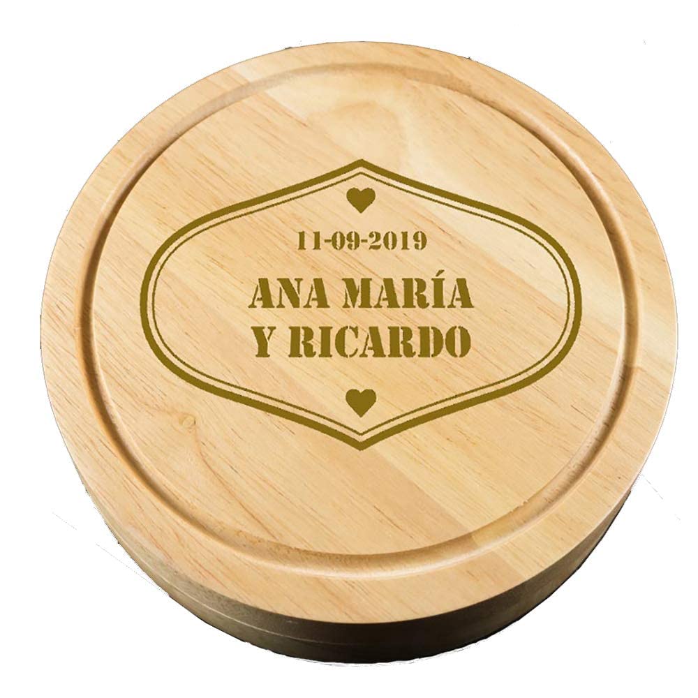 CALLE DEL REGALO Planche à fromage personnalisée pour couples