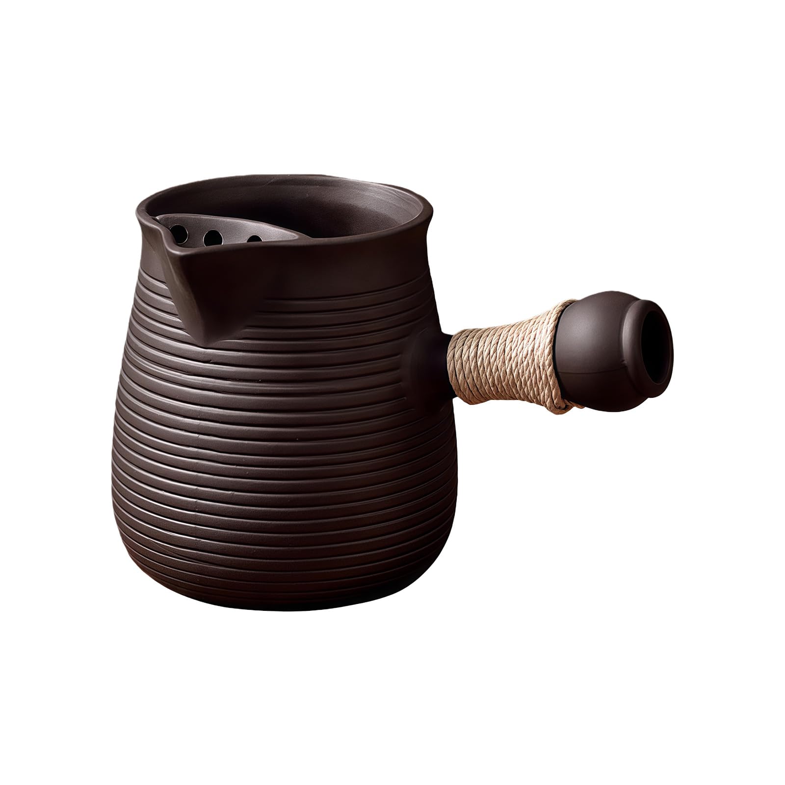 Qisuw 350ml Ceramic Teapot with Strainer for Brewing Side Handle Teas Warmer Maker Kettle for Milk Teas Boiling and Steeping Side Handle Teapot for Boiling