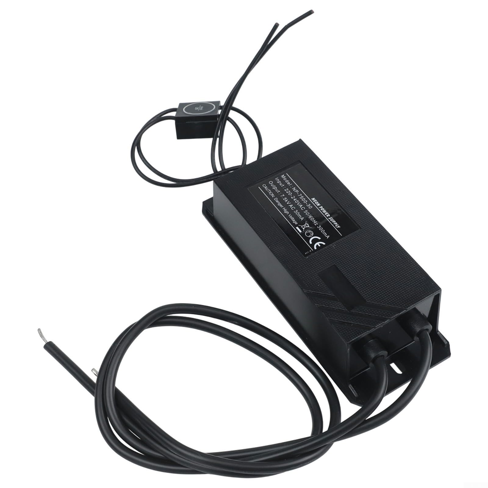 7.5KV Electronic Neon Sign Transformer For High-Frequency High-Voltage Load, 220-240V Input, 30MA Output, Pull Chain Switch