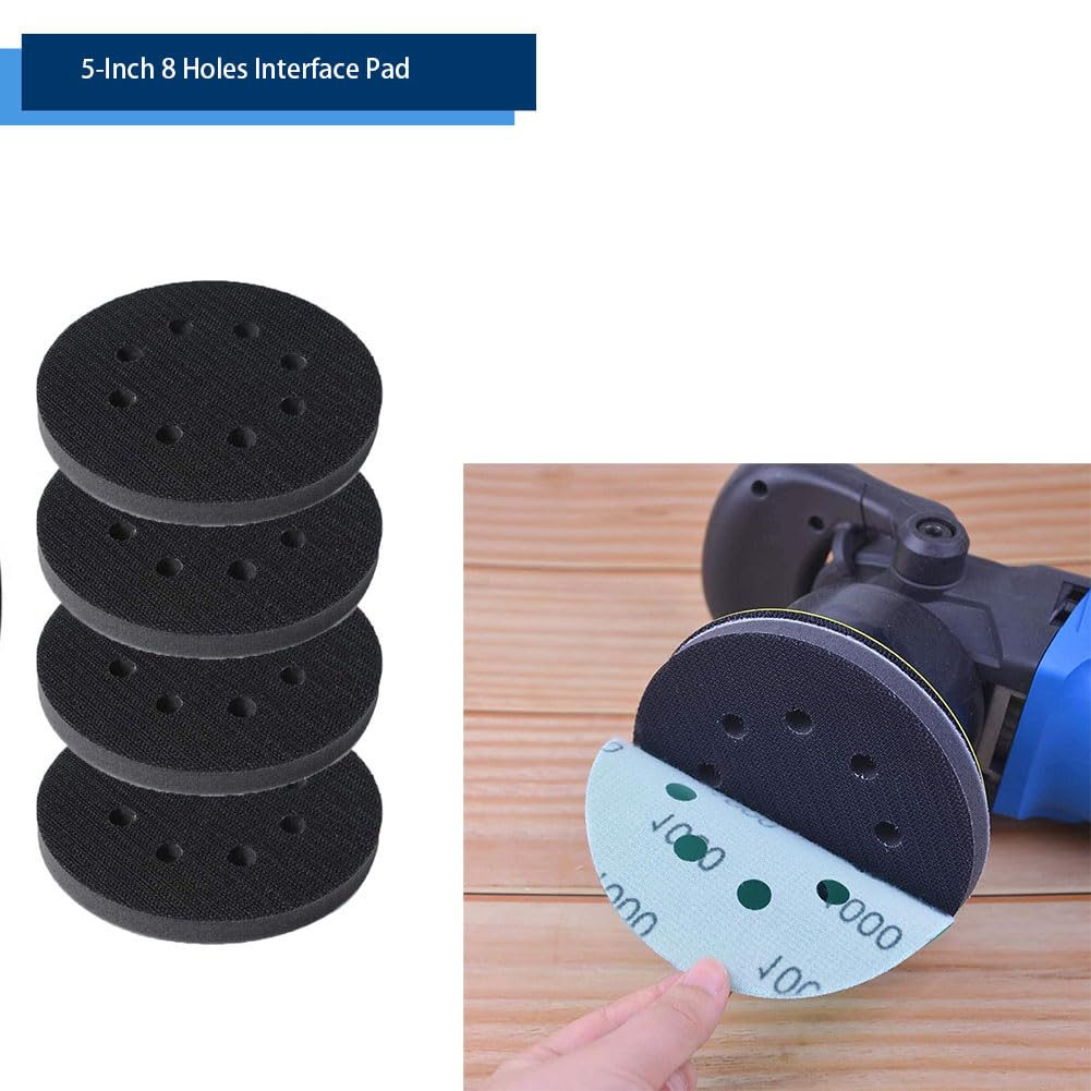 Produktbild von 5er-Set NA Schleif-Interface-Pads – 50 & 75 Mm Durchmesser, Weicher Schwamm, Klettverschluss, Vibrationsdämpfend – Für Exzenterschleifer, Kantenschliff & Konturen