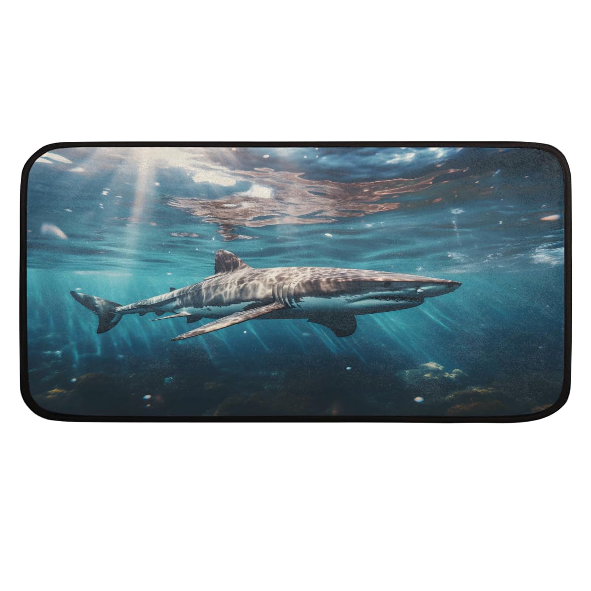 Tapis de cuisine poisson océan 99x51cm lavable pour le sol de la maison