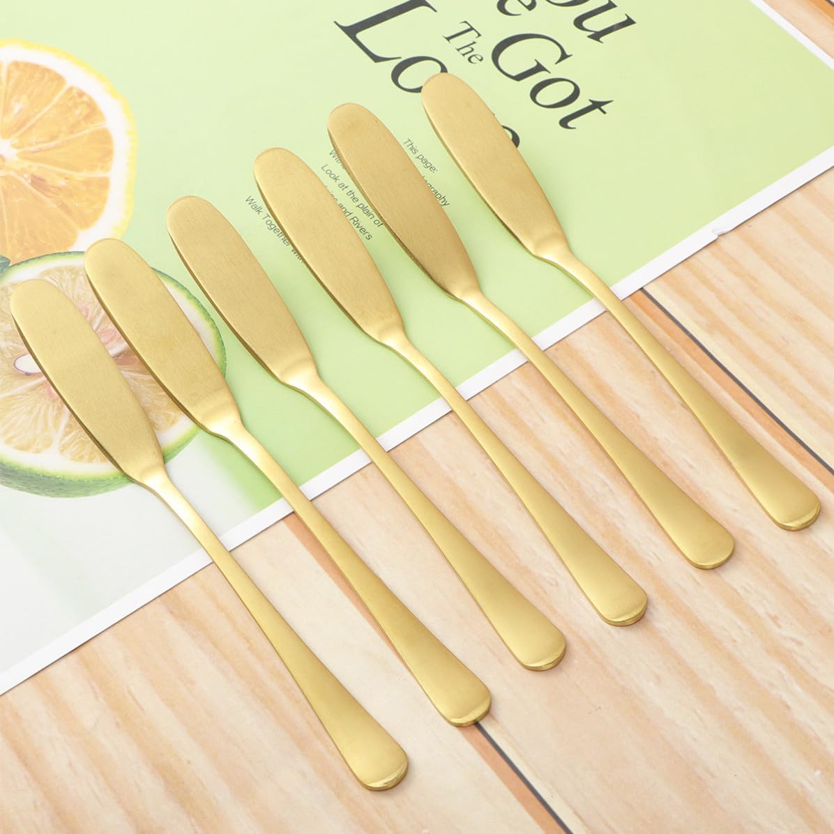 6pcs Stainless Steel Butter Knife Cream Spreader for Cheese Catering