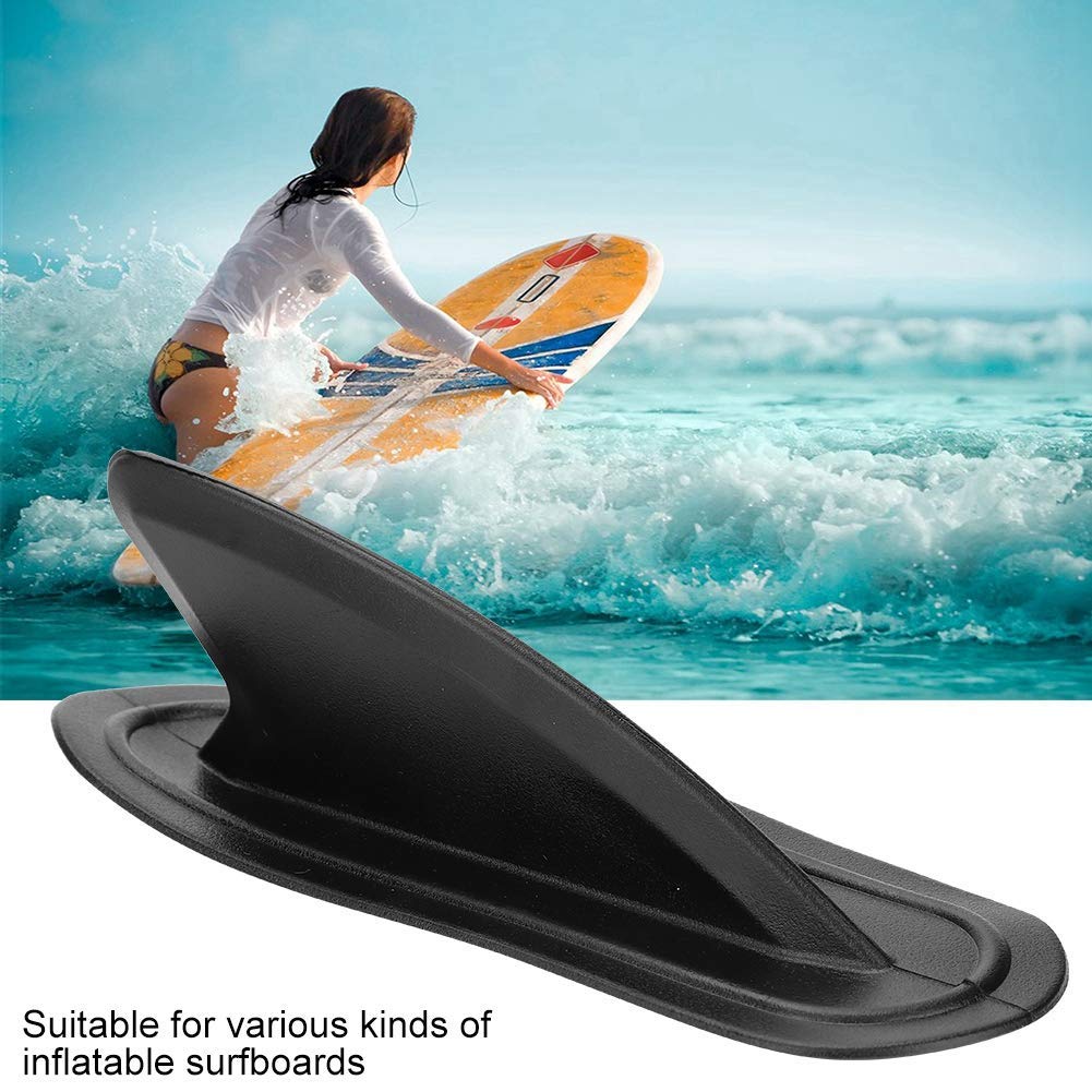 Demeras Aleta de Tabla de Surf PVC Surfing Side Water Aleta para natación Paddle Boarding Negro