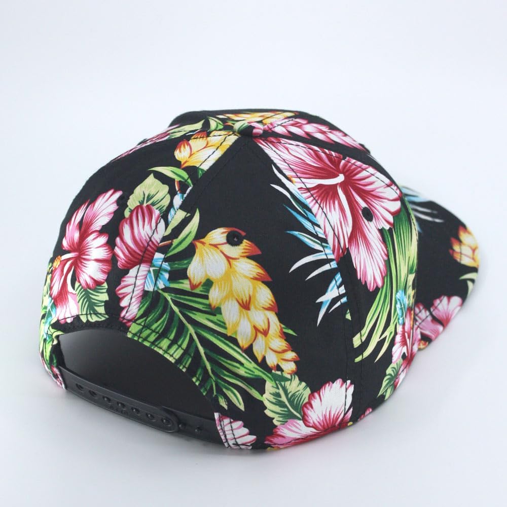 Floral Hawaiian Cotton Twill Adjustable Snapback Baseball Caps - Image 6