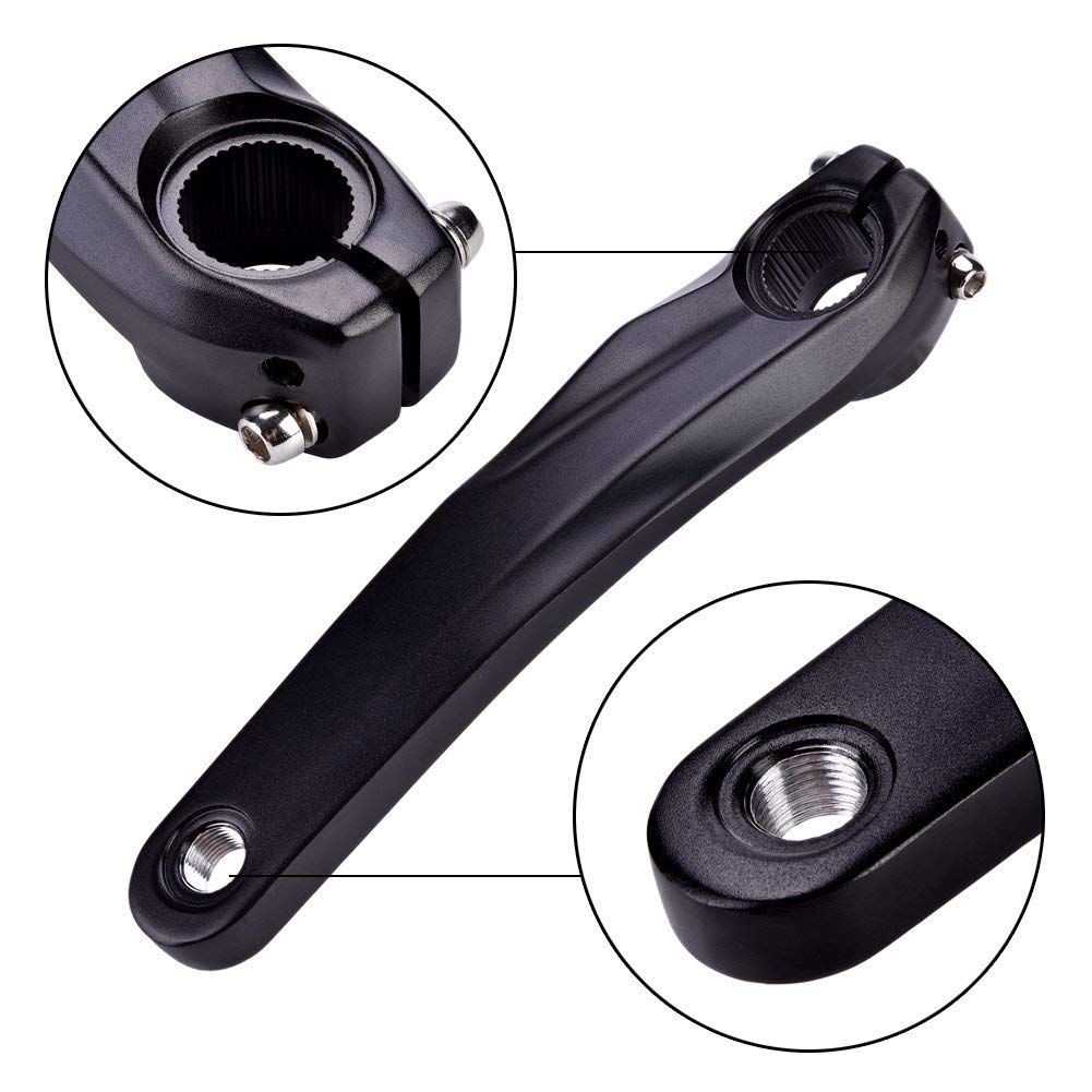 Manovella Braccio della, Manovella per Bicicletta da Strada, in Acciaio, per 590 610 SLX XT (Nero