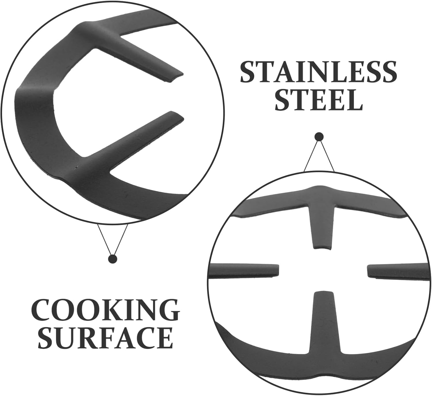 Cabilock 4Pcs Pot Stand Ring for Gas Stove Stable Cooking Surface Safe Kitchen Use for Smaller Pots and Kettles