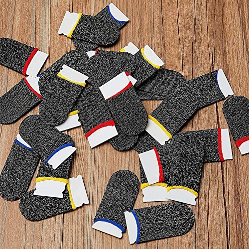 Image of Thumb & Finger Sleeve for Mobile Game with Super Conductive Fiber Fabric, Anti-Sweat & Breathable for PUBG, Garena Free Fire, Rules of Survival, Knives Out, COD Mobile (5 Pair-10 pcs With Black Pouch)