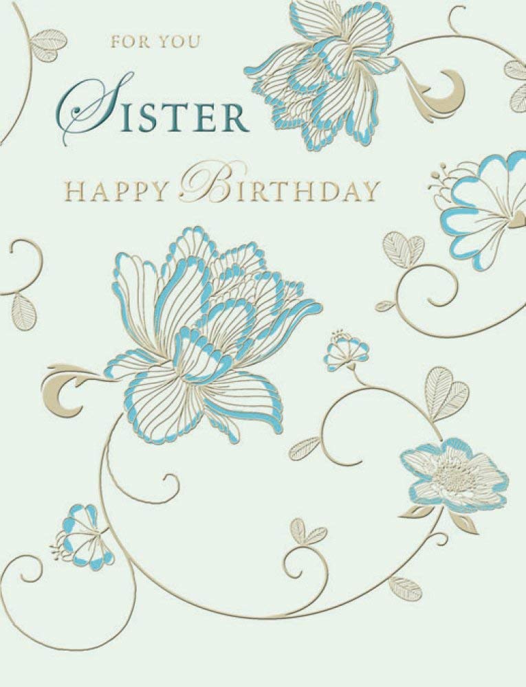 Piccadilly Greetings Contemporary Birthday Card Sister - 8 x 6 inches