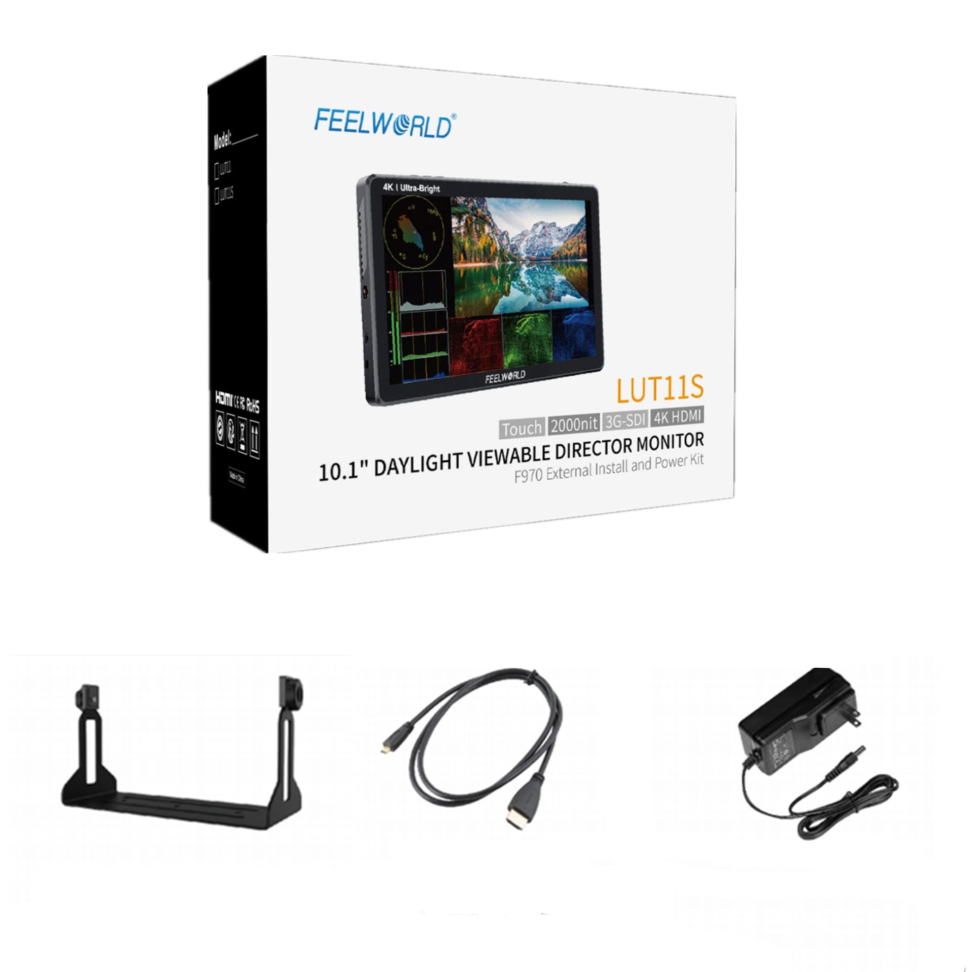 FEELWORLD LUT11S 10.1インチモニター FEELWORLD LUT11S 10.1 Inch Camera Field Monitor 3G-SDI 4K