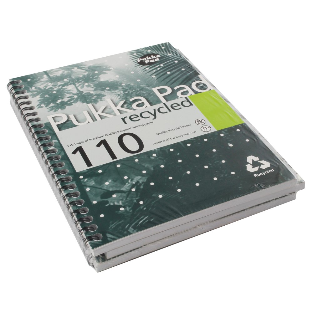 Pukka Pad A5 80gsm Quality Recycled Pad (110 Pages) - Pack of 3