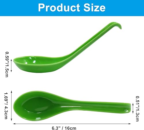 Miniatura 63 de 2 cucharas de sopa asiáticas, cucharas de sopa de sopa de soba de fideos de arroz chino, japonesas, ramen wonton, cucharas de melamina negra
