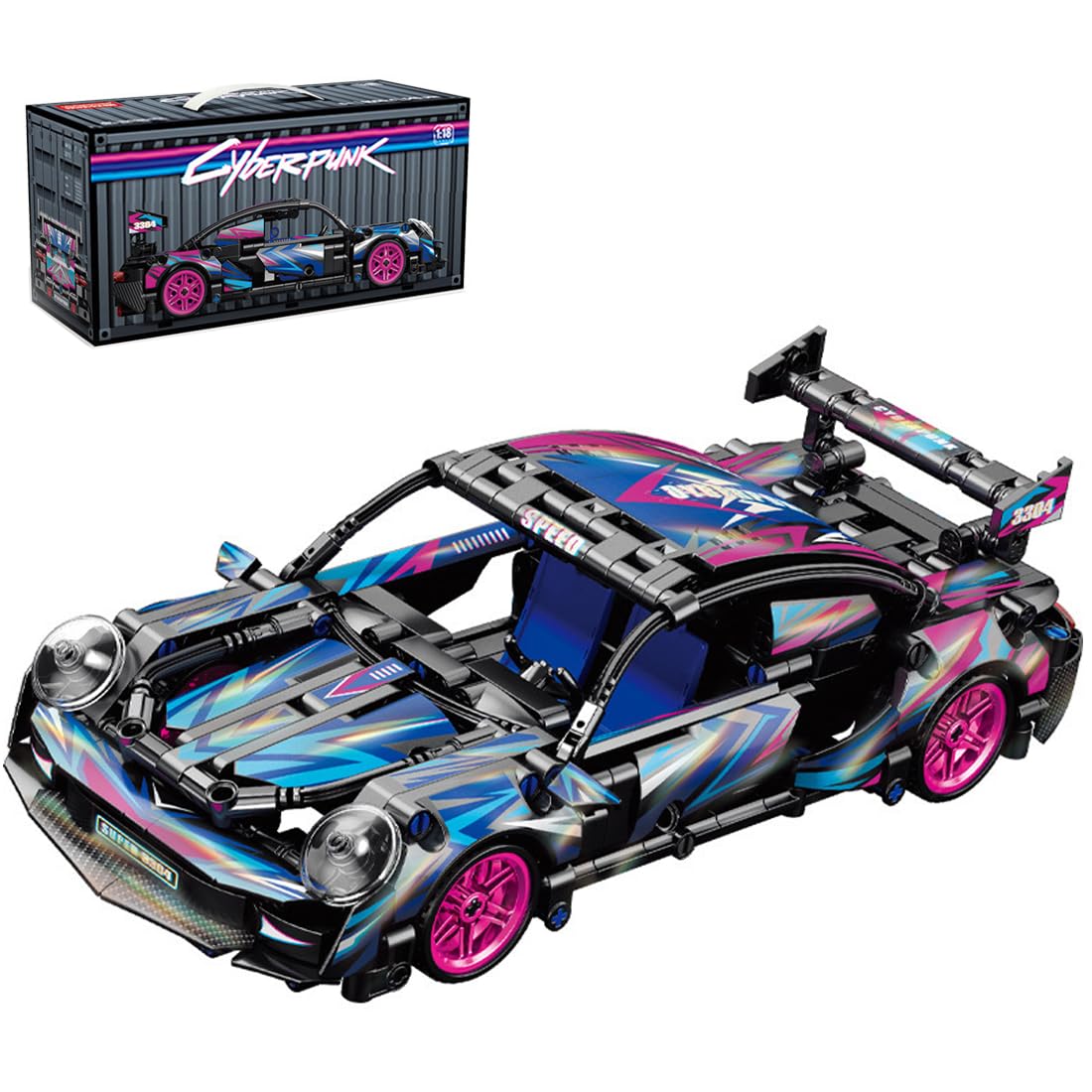 KeKeDuo Racing Car Model Building Set, 540Pcs Supercar Model Engineering Toy