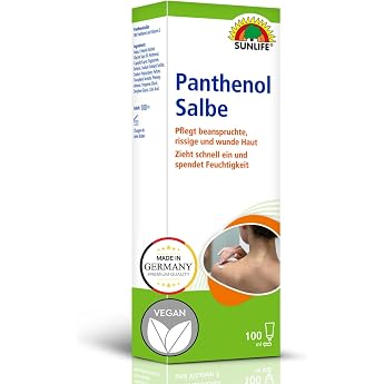 Sunlife Panthenol Protective Care Ointment 100 ml Wound Ointment for Dry Skin Intensive Moisturising Cream with Dexpanthenol 