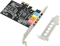 GODSHARK 5.1 PCIe Internal Sound Card CMI8738 Chip, Low Profile Bracket 3D Stereo Audio for PC Windows 7/8