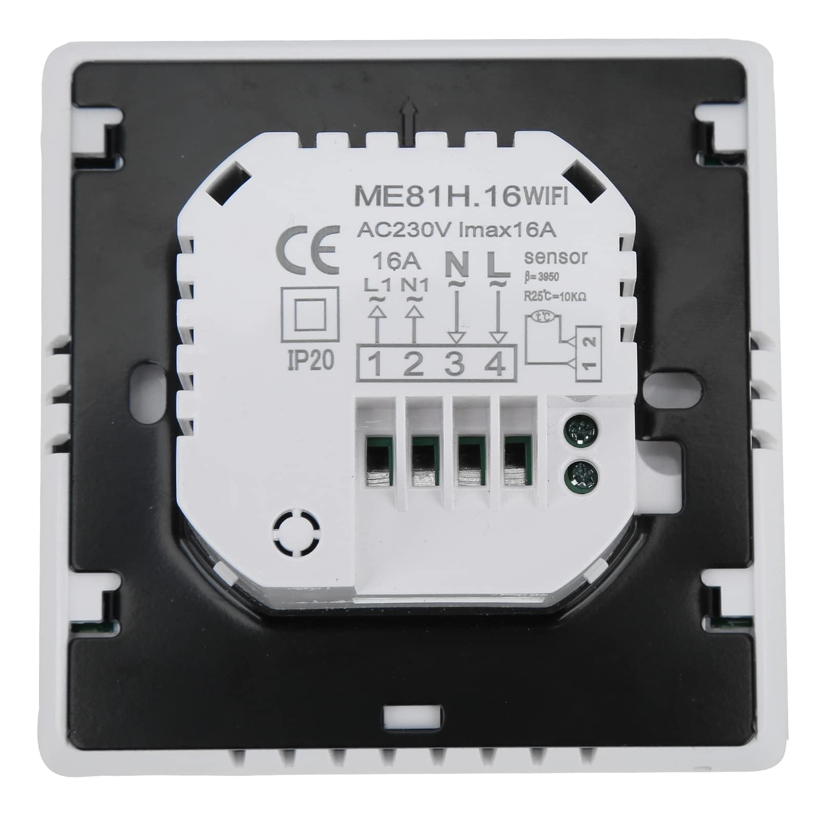 ME81H AC230V 50/60Hz Smart Thermostat 5~90℃ WIFI Intelligentes Thermostat LCD Touchscreen Wasser Fußbodenheizung Thermostat für Tuya(Weißer Hintergrund Weißer Knopf 16A)