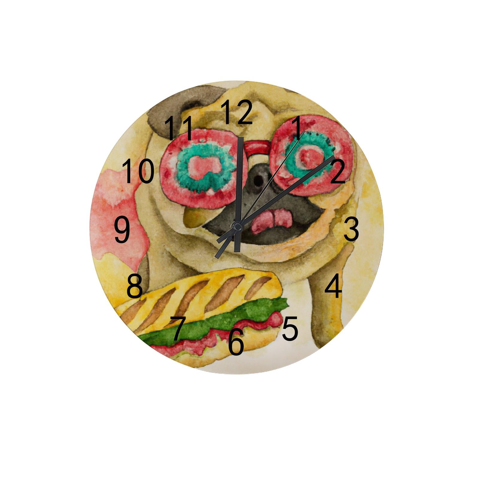 Horloge à quartz hamburger carlin 25cm pendule ronde moderne