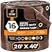 20' x 40' Super Heavy Duty 16 Mil Brown Poly Tarp Cover - Thick Waterproof, UV Resistant, Rot, Rip and Tear Proof Tarpaulin with Grommets and Reinforced Edges - by Xpose Safety