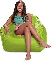 Vista 284 de Posh Creations Puf estructurado cómodo para jugar, leer y ver la televisión, Malibu Lounge, tela de lona para colorear, criaturas