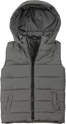 SNOW DREAMS Boys Puffer Vest Hooded Quilted Outwear Sleeveless Jacket Lined Zipper Waistcoat