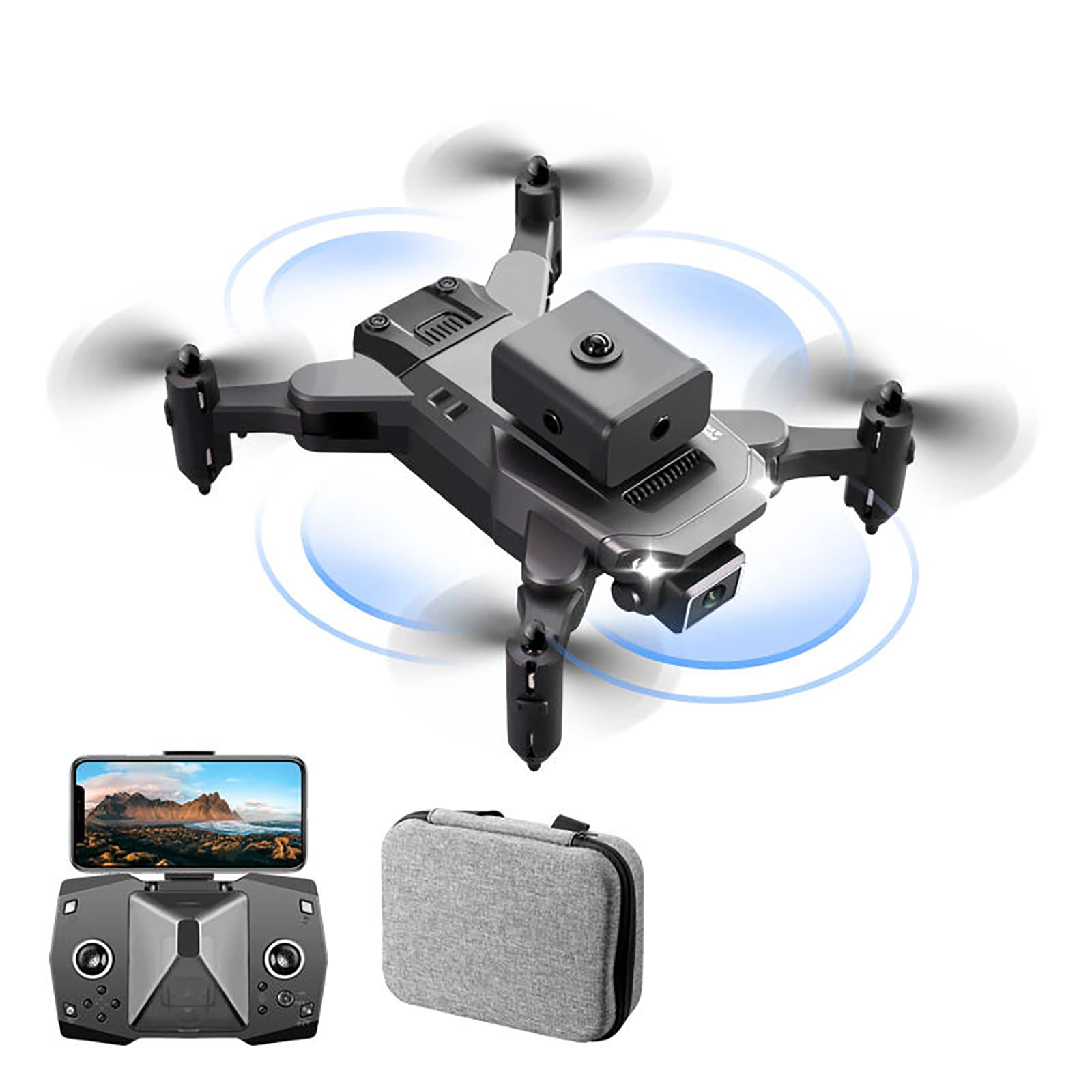 Mini Zdalnie Sterowany Dron, Zdalnie Sterowany Quadkopter, Z Podwójną Kamerą 4K HD, Lotem Po Trajektorii I Trybem Bezgłowym, 50-krotny Zoom, Dla Chłopców I Dziewcząt