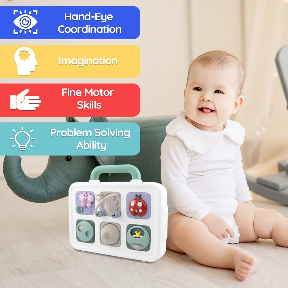 Baby Activity Board Toy with Handle - Image 3