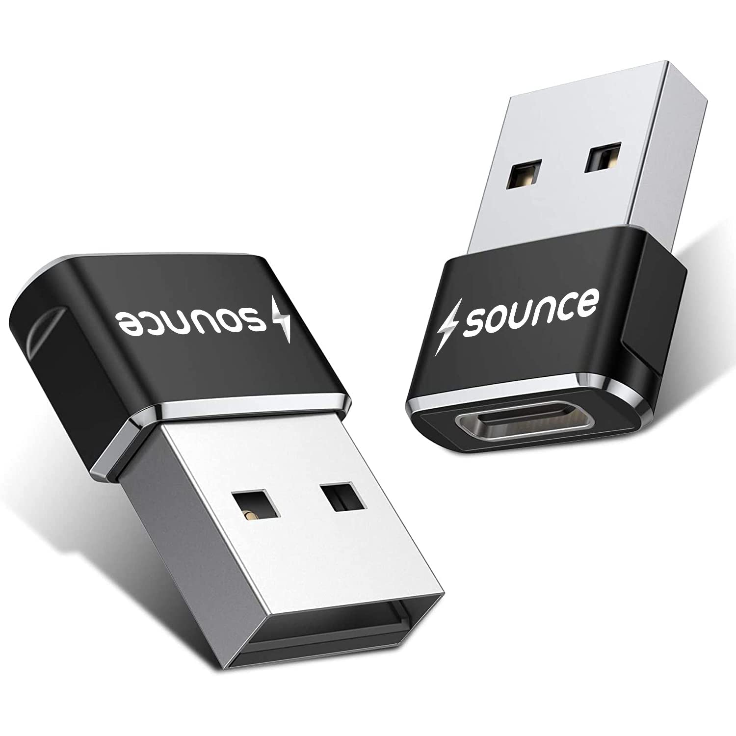 Sounce USB C Female to USB Male Adapter [Aluminum Shell, High Stability] Type C to USB A Converter Compatible with iPhone 13 Pro Max Apple Watch Series 7 AirPods 3 CarPlay, etc. Black (B09X3BB2NV) Amazon Price History, Amazon Price Tracker