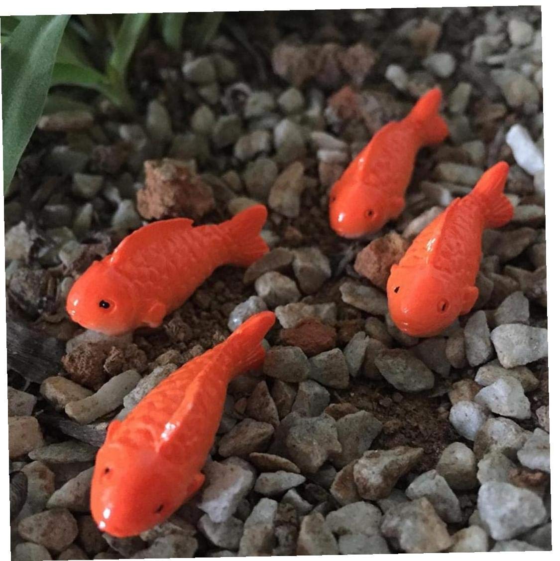 Amoyer Small Fish Fairy Garden Miniatures Garden Ornament Decoration Micro Landscape Bonsai Figurine Diy Home Garden Statue