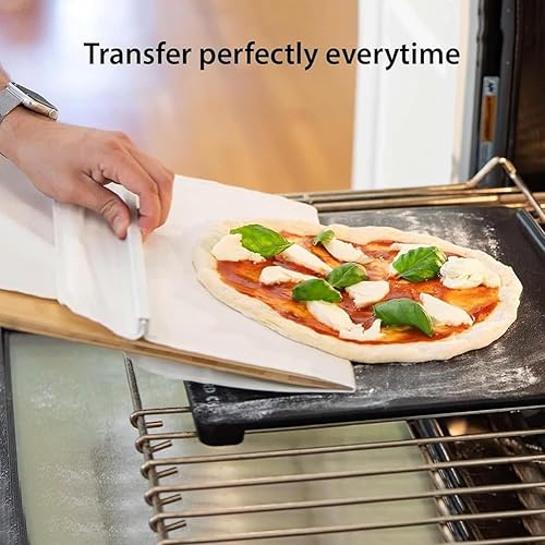 Miniatura 4 de Pala Pizza Scorrevole Effesto 13.8 x 23.6 in, cáscara de pizza Effesto, cáscara de pizza deslizante, la cáscara de pizza que transfiere la pizza