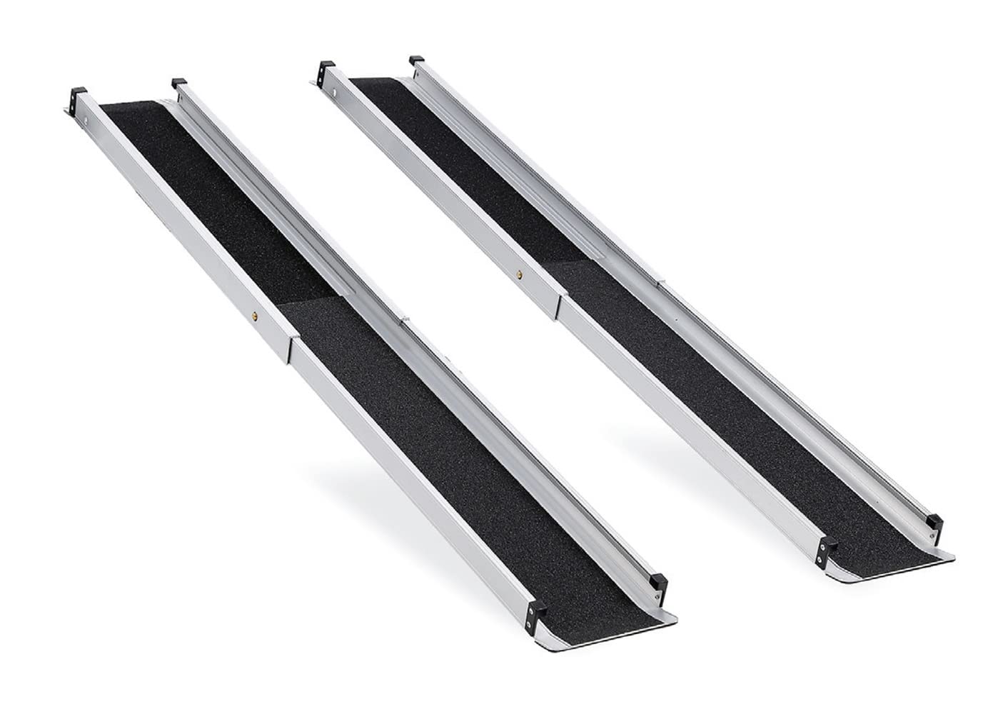 Dos rampas portátiles Estructura de aluminio telescópicas de 83,5 a 152 cm Peso 5,75 Kg Carga máxima 272 Kg