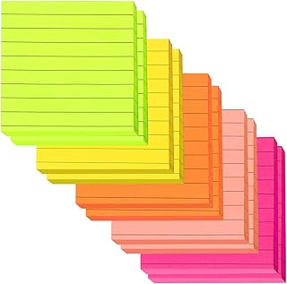 Skycase Sticky Notes Line, 10 Pcs Colored Sticky Notes, Padded Sticky Notes, Self-Adhesive Notes Line Colorful Post Memos ...